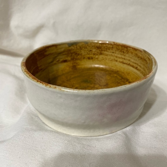 2 Hand Crafted Studio Tan Glazed Pottery Bowles Signed - Picture 12 of 15